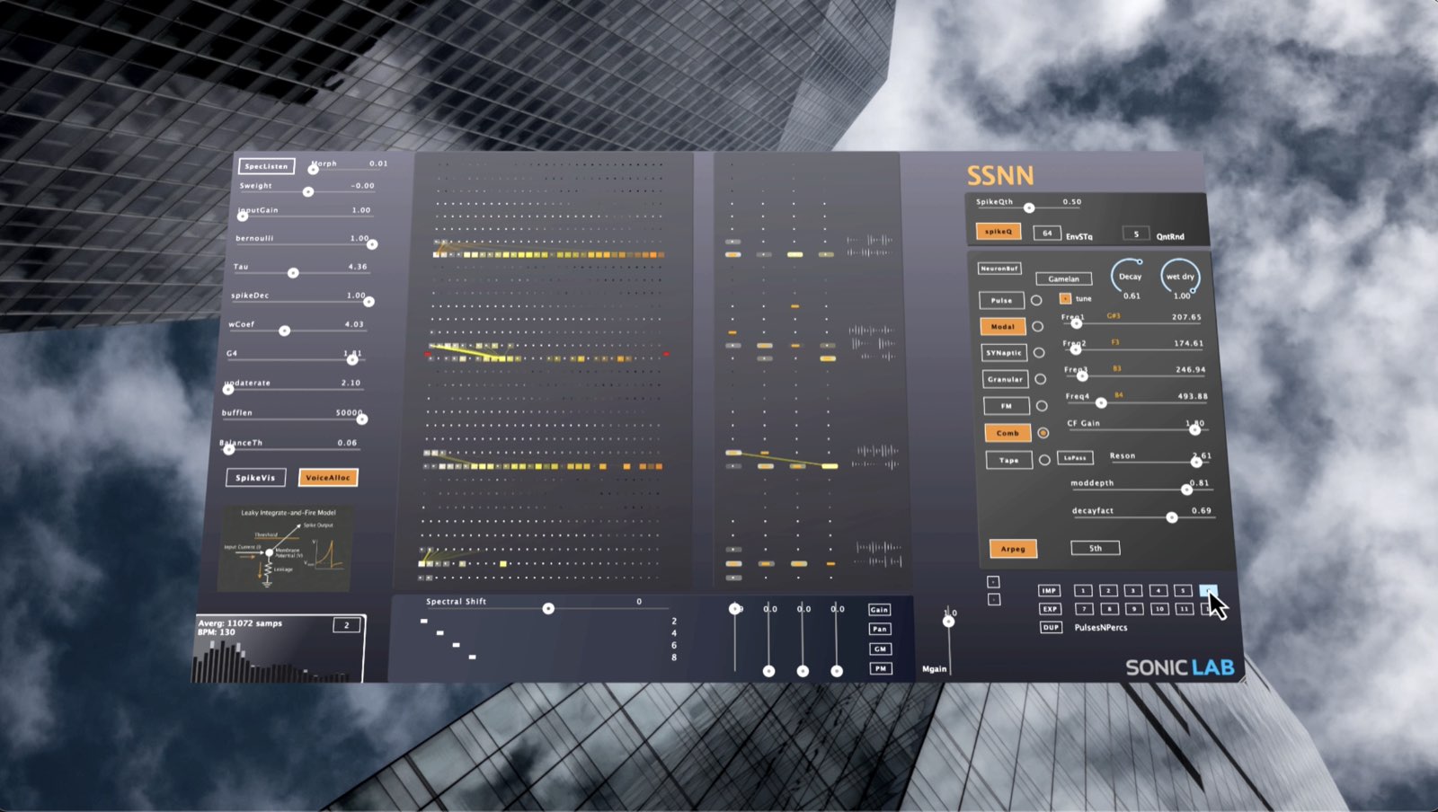 SSNN interface — spiking neural network synthesizer