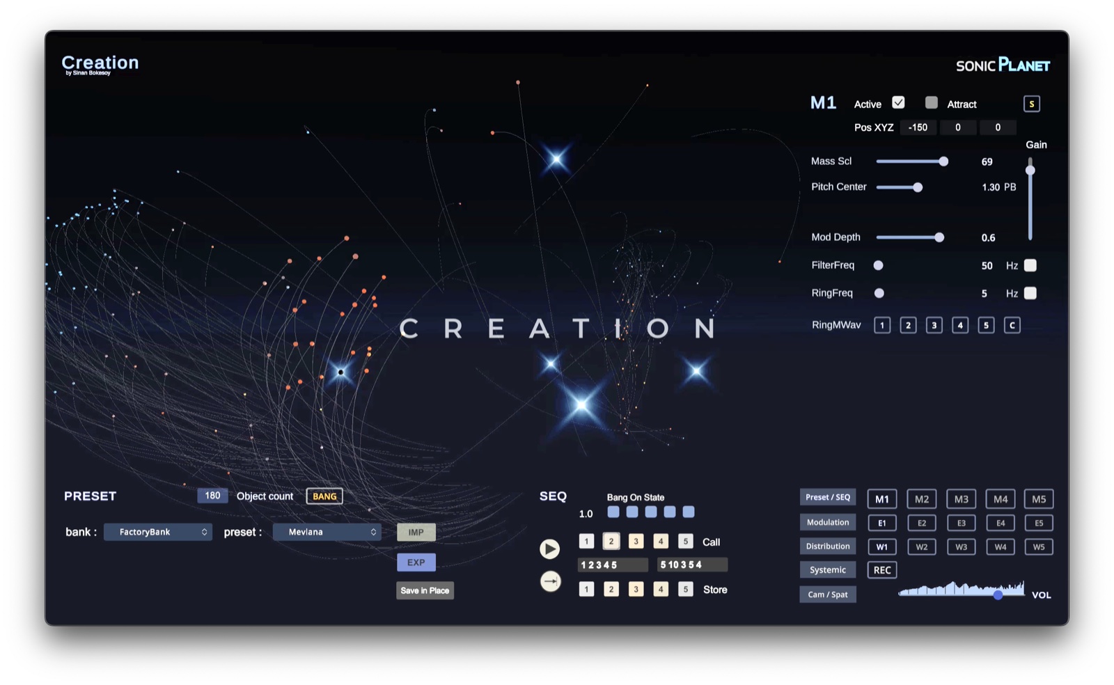 Creation sound design in motion