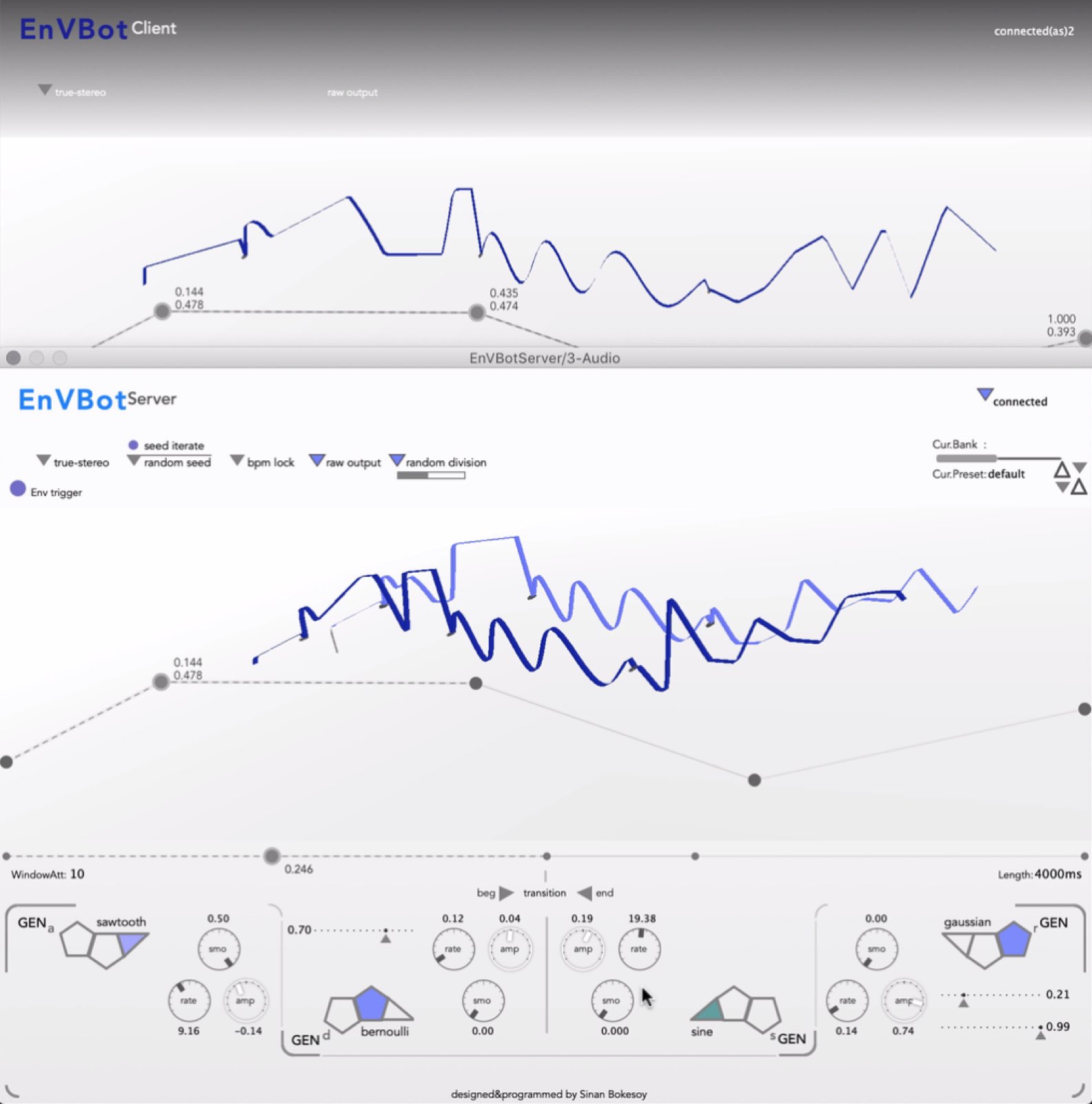 EnVBot server and client architecture
