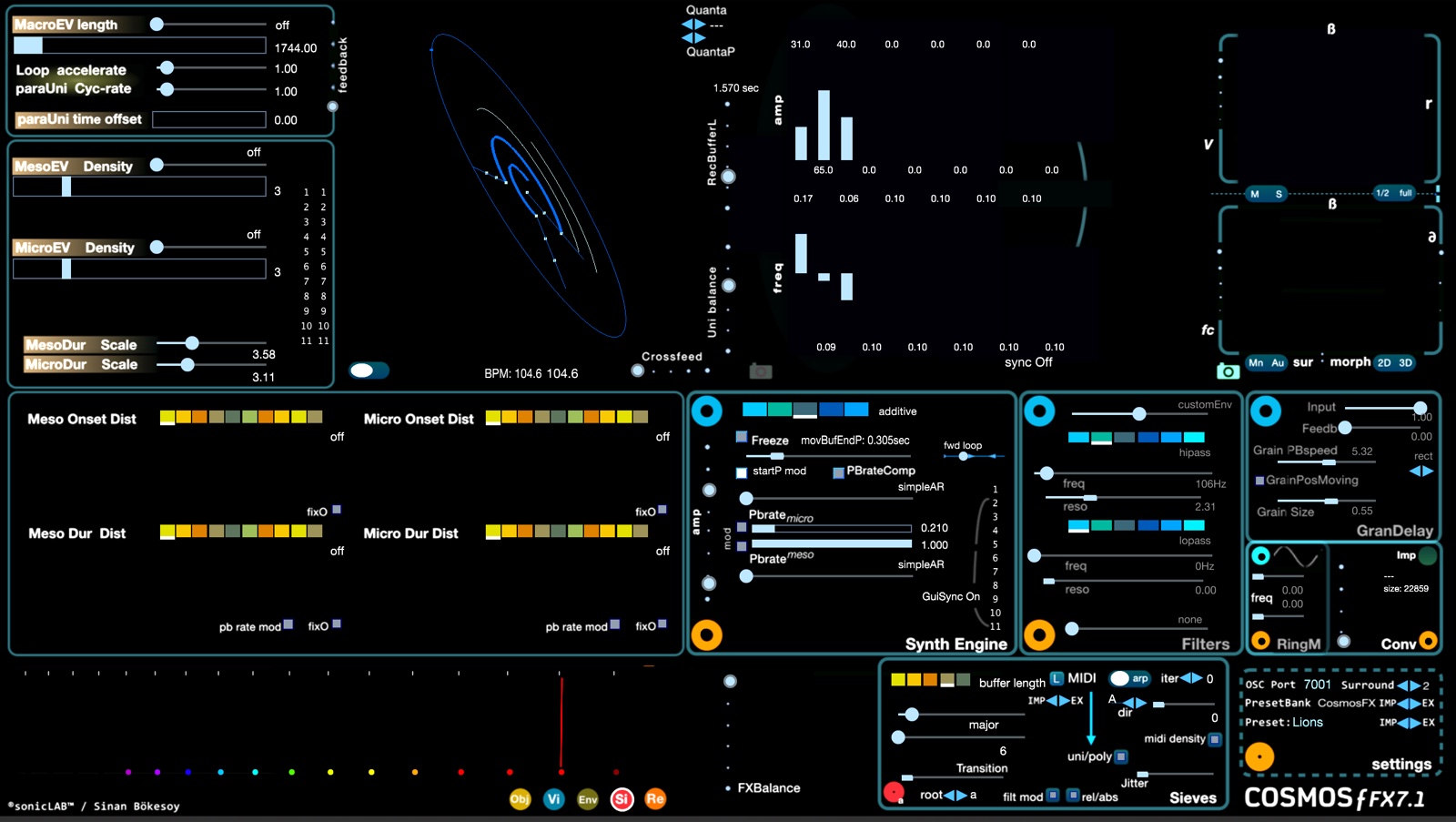 Cosmosf FX7.1 interface