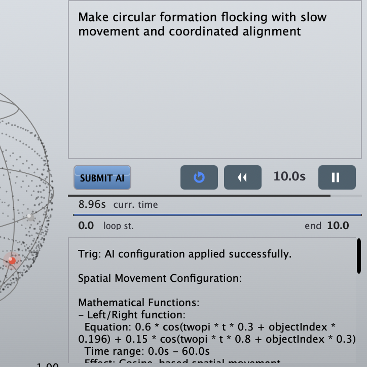 SPATAI AI prompt and motion configuration